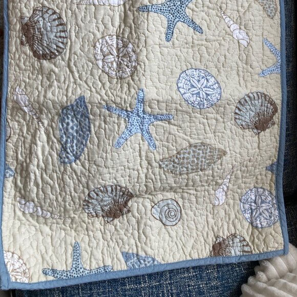 Home Classics Sea-themed 🪸🐚 Twin Bedspreads ⚓️ with Matching Shams & Bedskirts